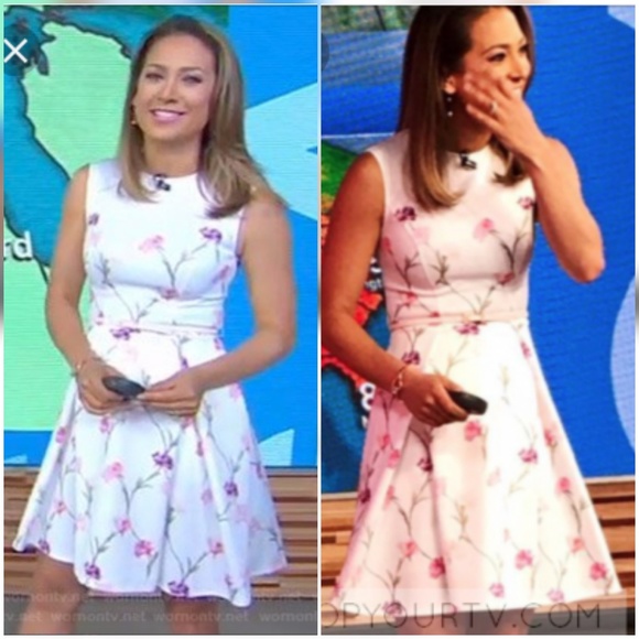 🍒NWT🍒 TED BAKER SKETCHED FLORAL DRESS - Picture 4 of 12